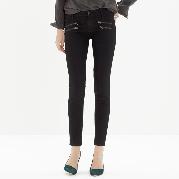 Madewell Denim - Madewell Skinny Skinny Jeans: Biker Zip Edition